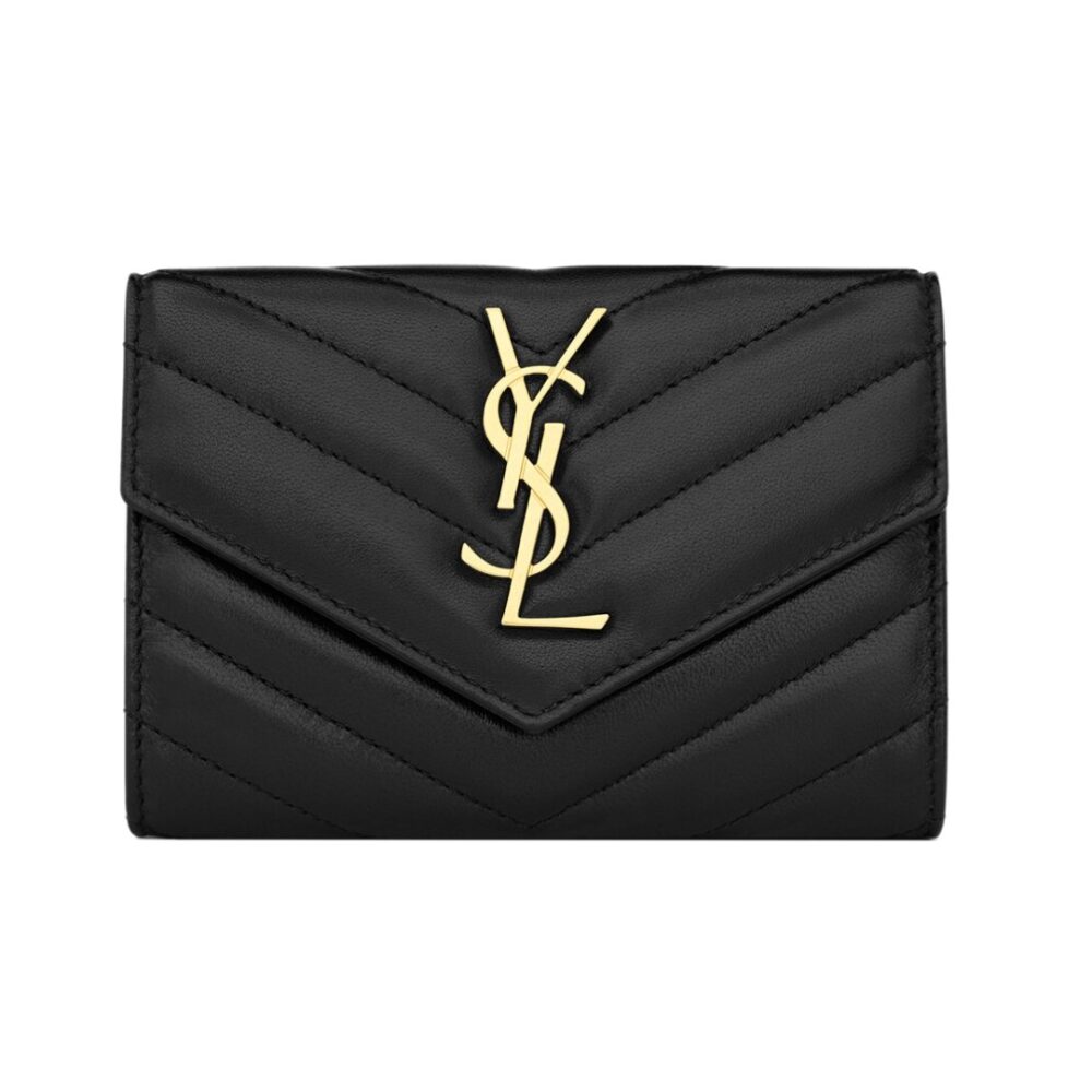 SMALL ENVELOPE WALLET CASSANDRE MATELASSÉ IN QUILTED LAMBSKIN LEATHER