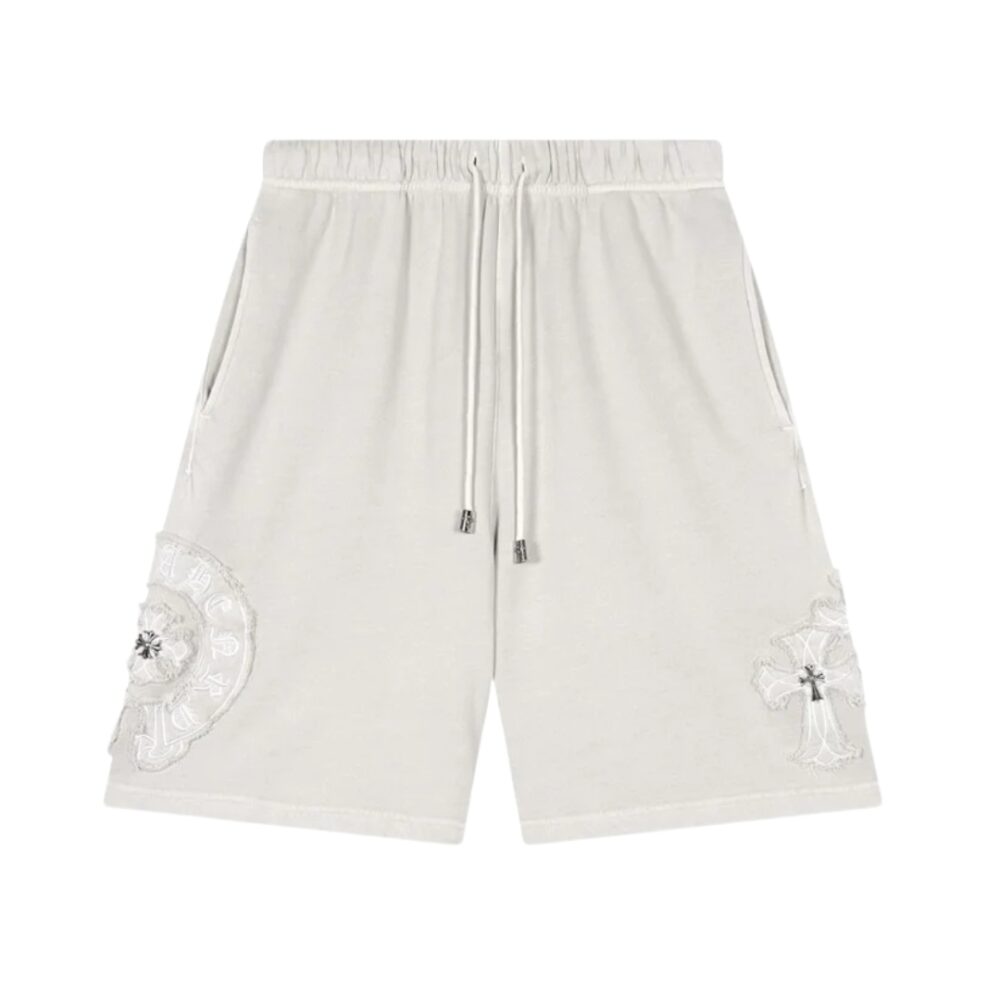 Shorts White Cross Patch CH032