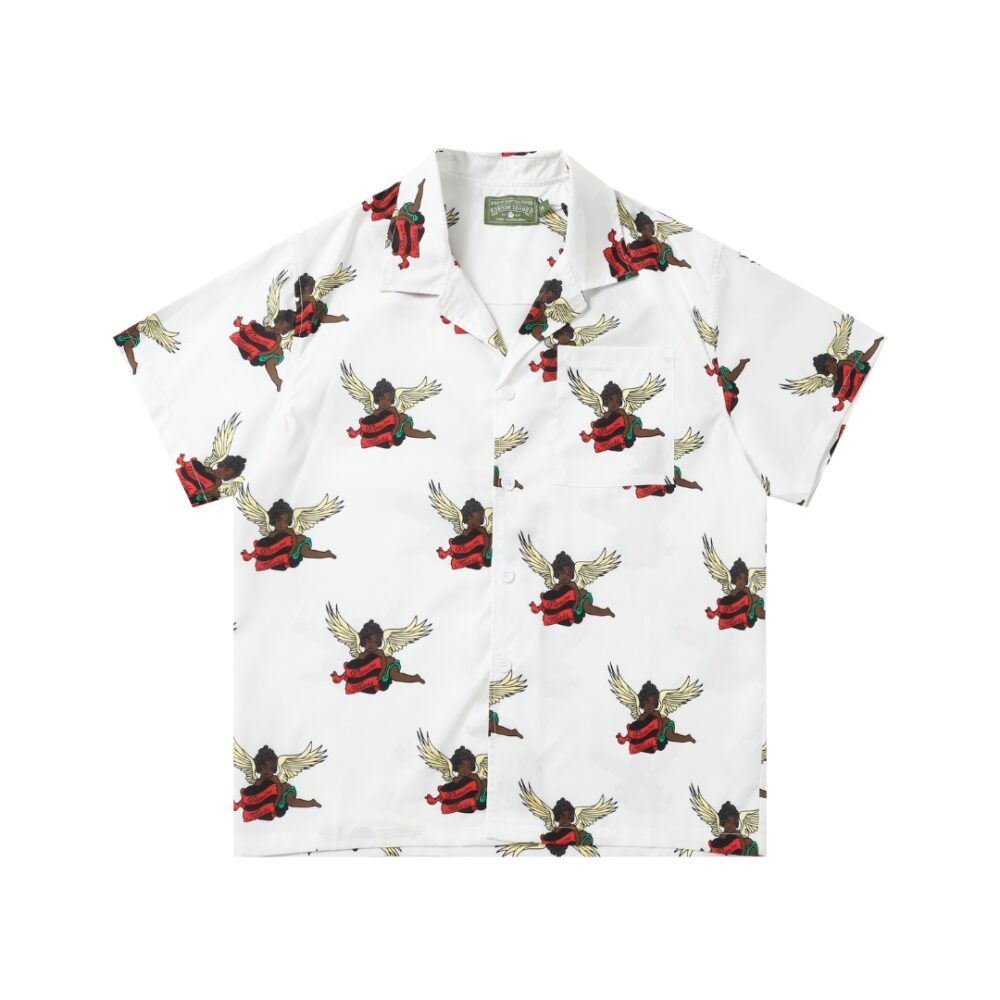 Cartoon Print Shirt White