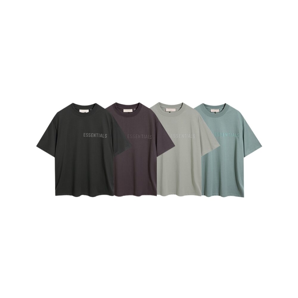 Boxy T-Shirt Applique Logo Cement
