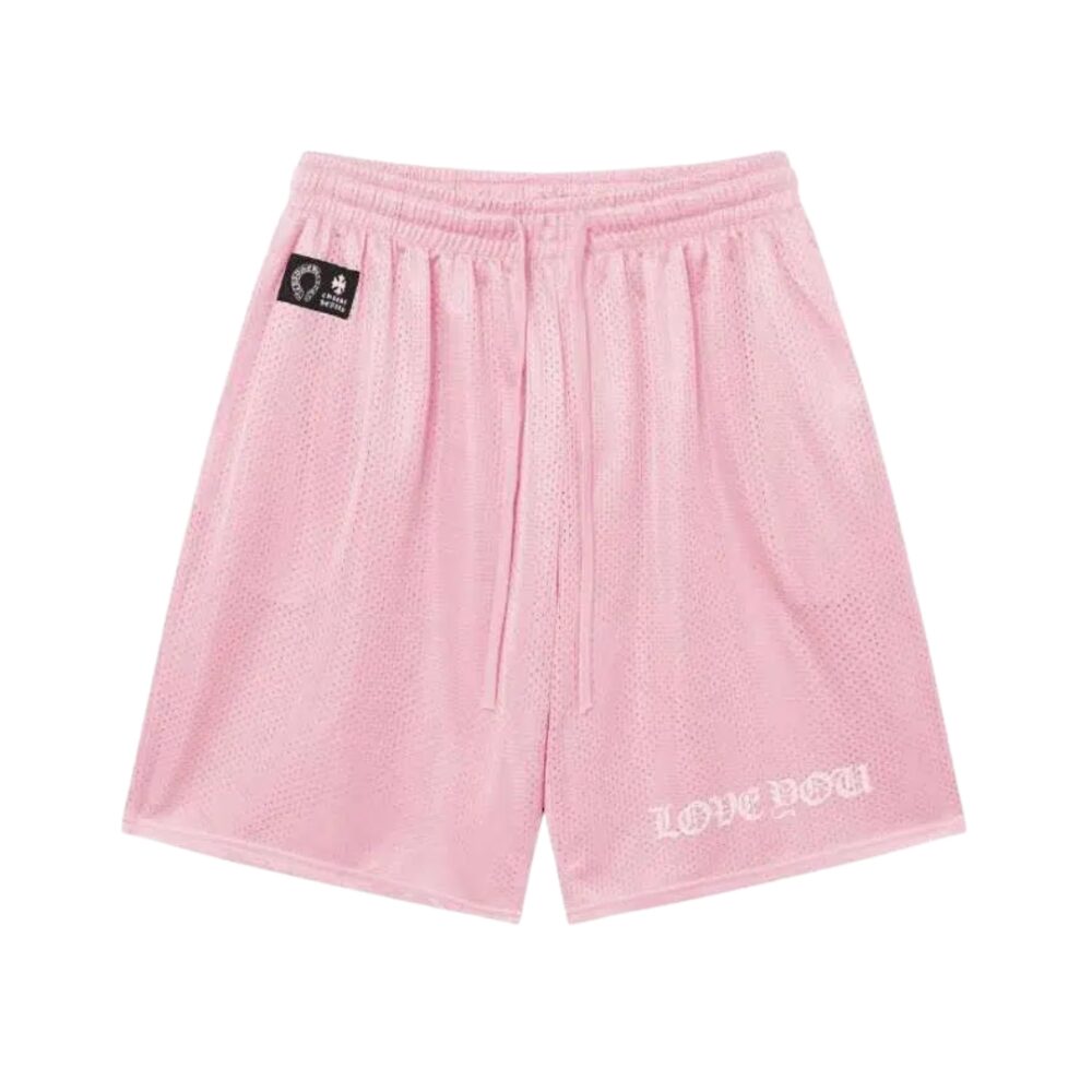 Love You Mesh Shorts - Pink