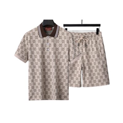 Cotton Short Sleeve Set Warm Gray