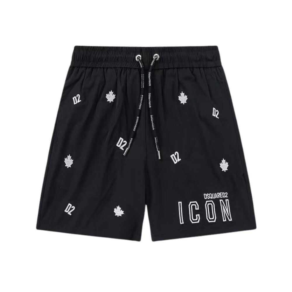 Wind Shorts with Printed Lettering