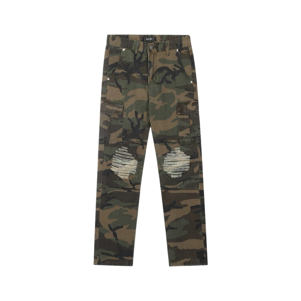 Classic Camouflage Ripped Skinny Jeans
