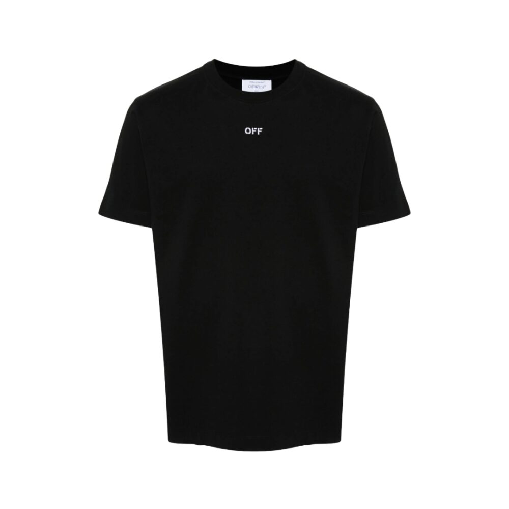 Embroidered Logo Print Black
