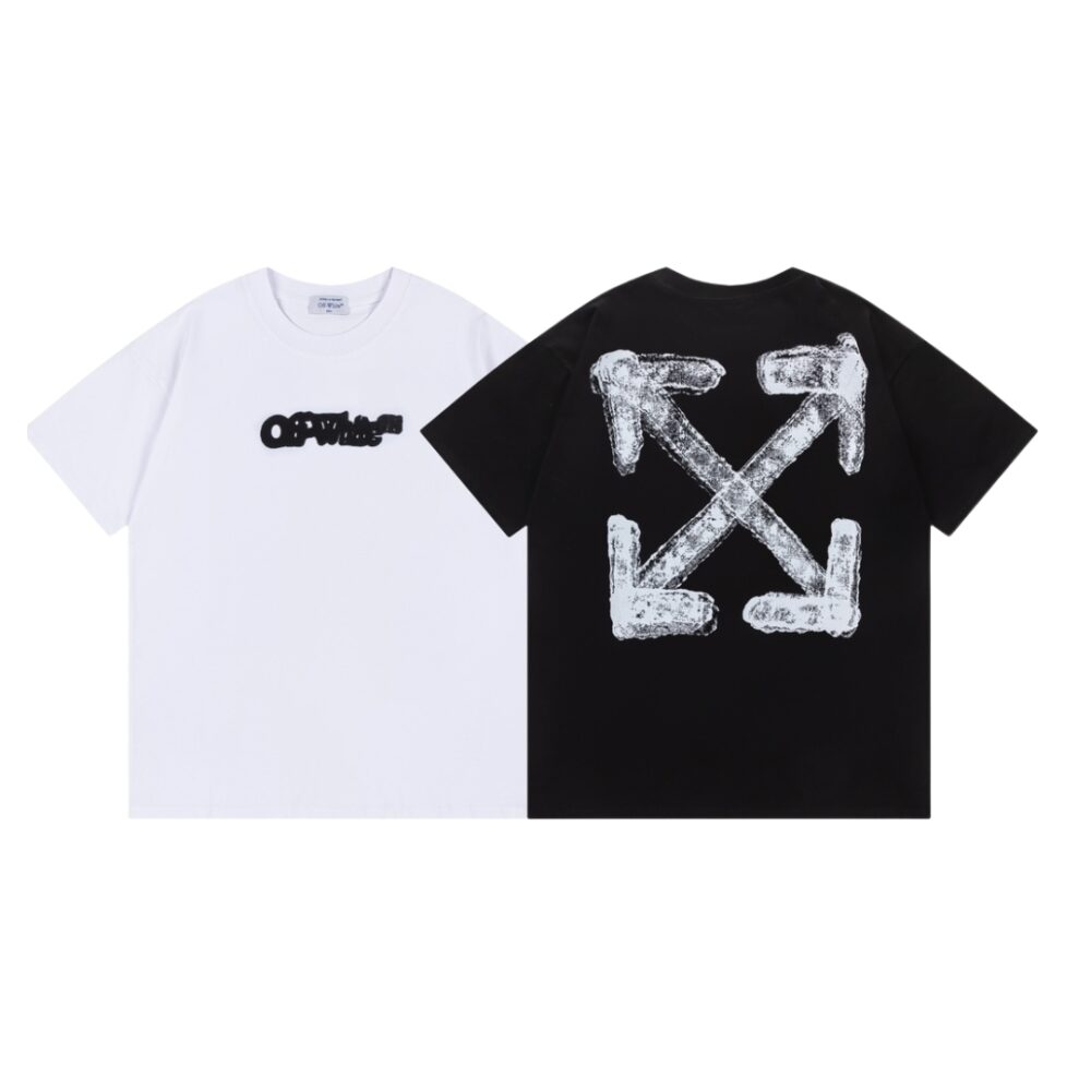 Spray Arrow Slim Tee Black/White