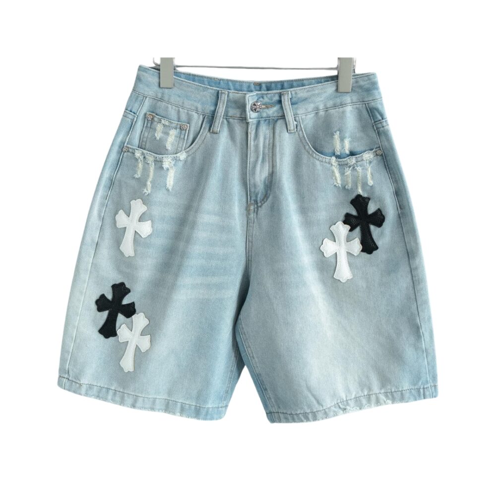 Ripped Shorts Light Blue