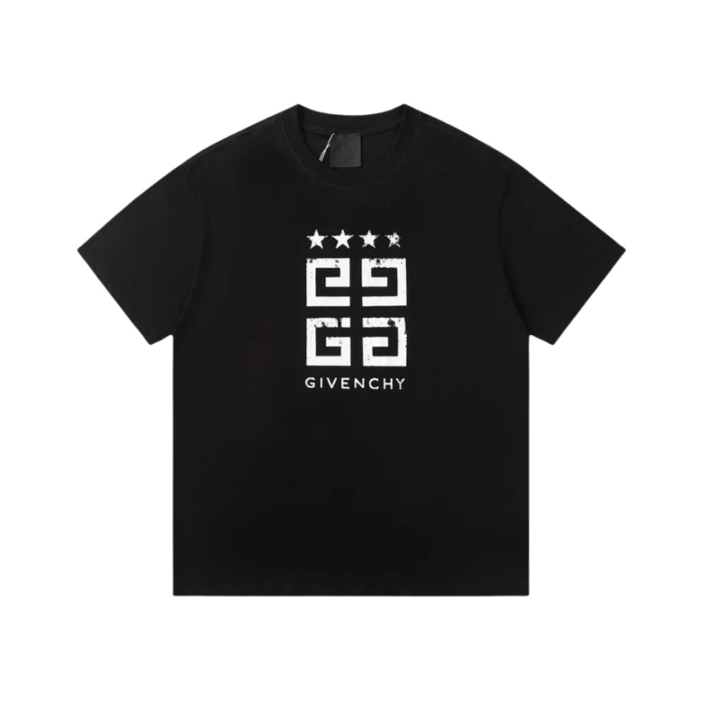 Slim Fit Logo Star T-Shirt Black