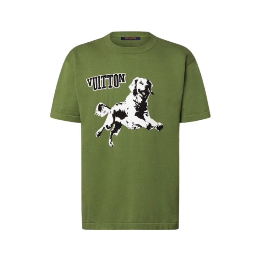 Short-Sleeved Cotton Crewneck Green