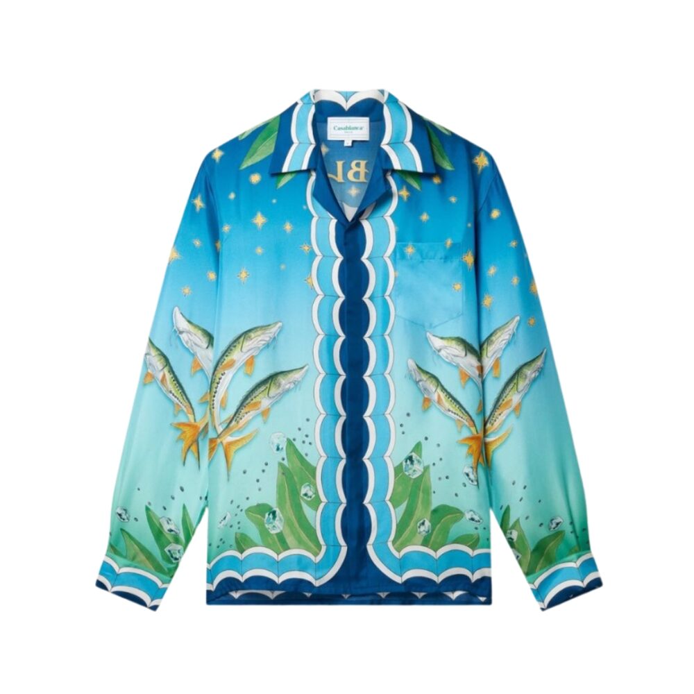 Caviar Club Cuban Shirt in Silk