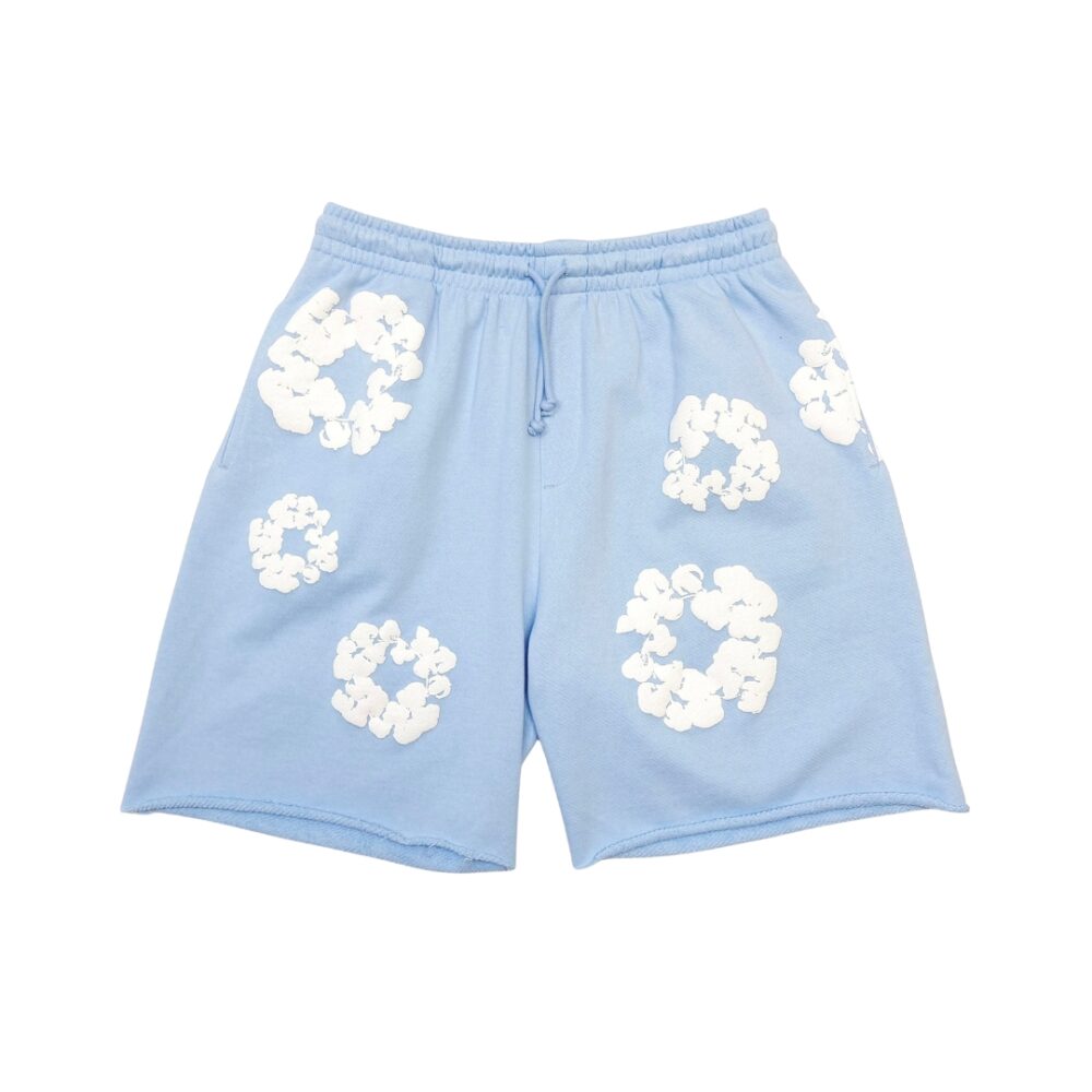Pantaloncini da tuta The Cotton Wreath "Azzurro Cipria"