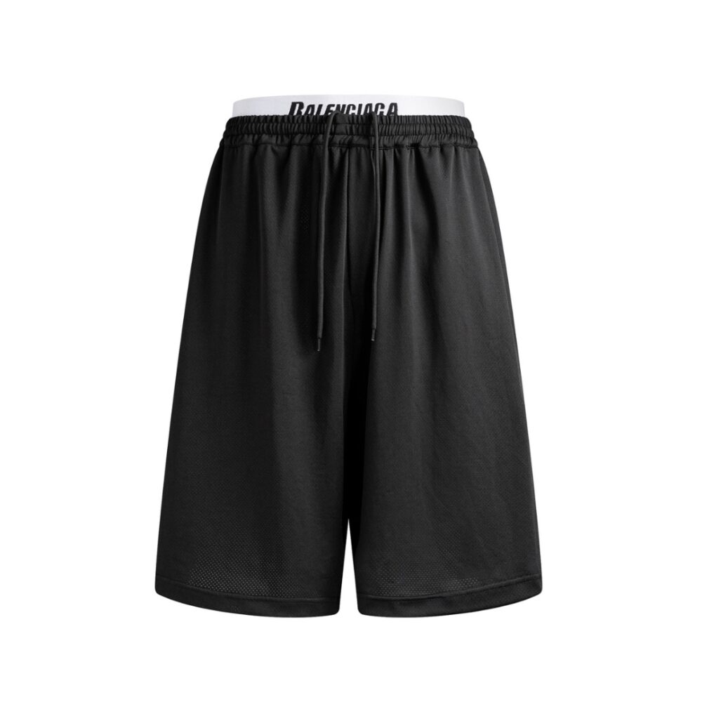 Pantaloncini da nuoto in rete con logo in vita