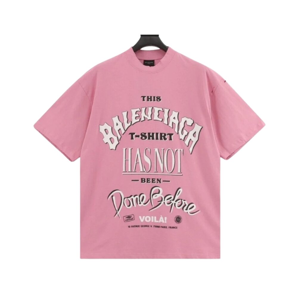 Graphic Slogan Distressed Pink T-shirt