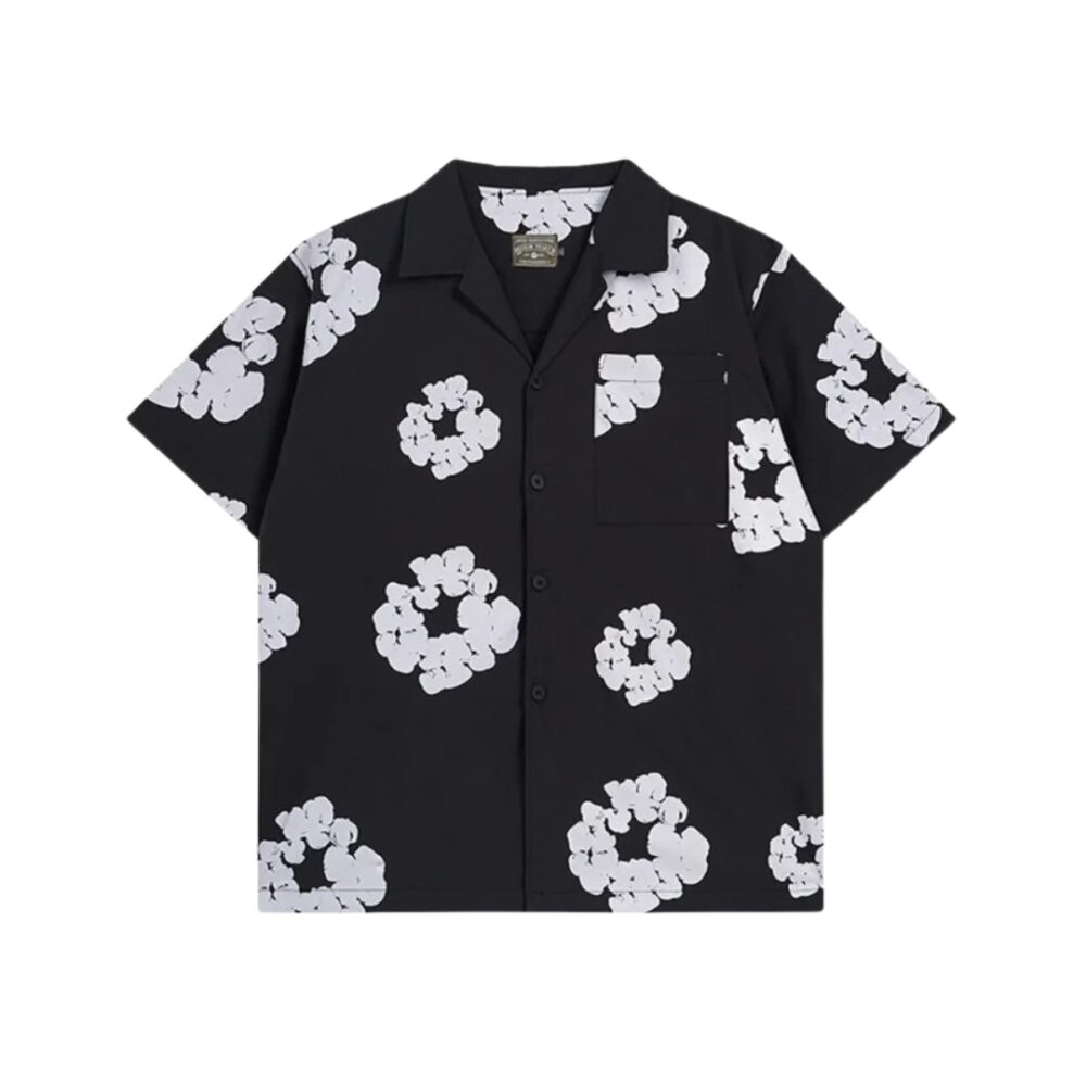 Circle Clouds Black Shirt