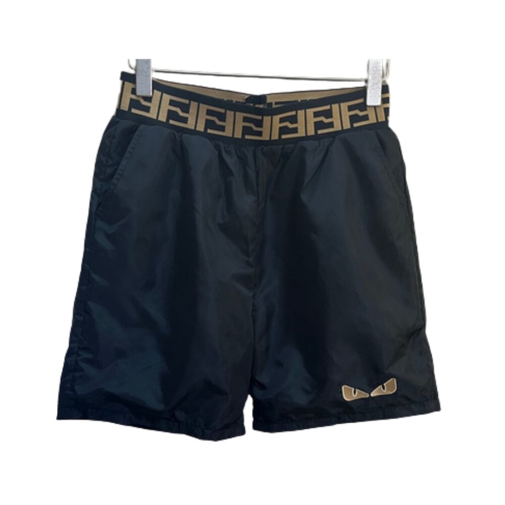 Boxer da bagno neri con bordo Greca
