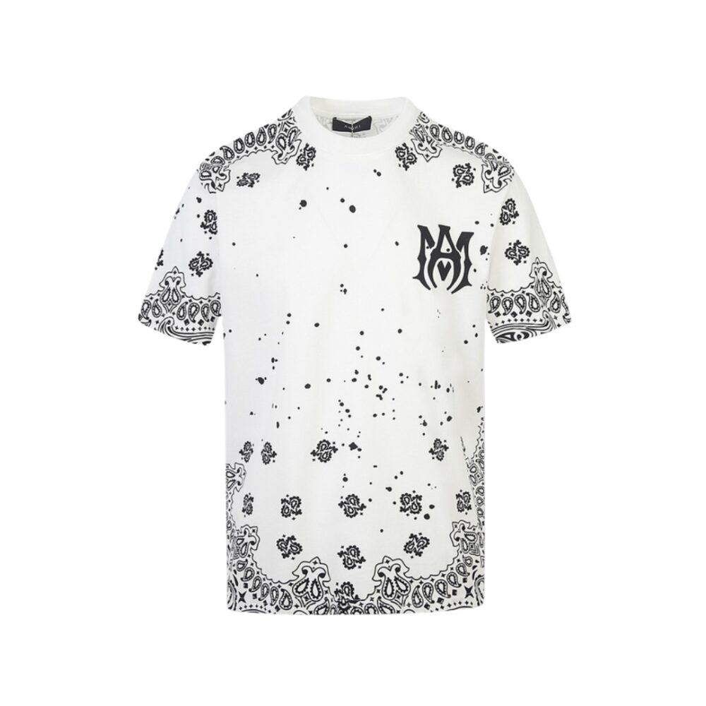 Maglietta casual a maniche corte con graffiti alla moda