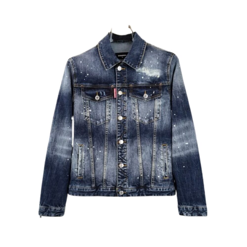 Giacca di jeans con cuciture dirette da moto