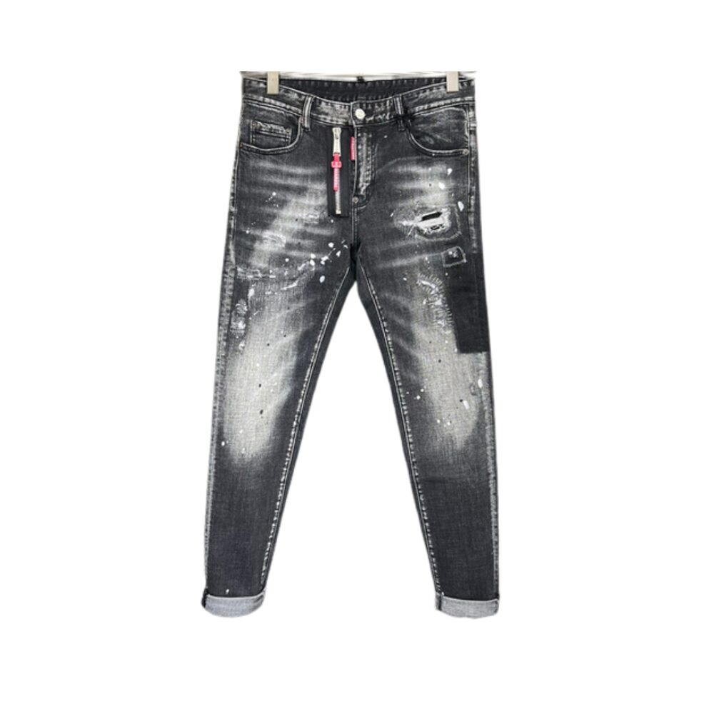 Strappati In Denim Nero Jeans