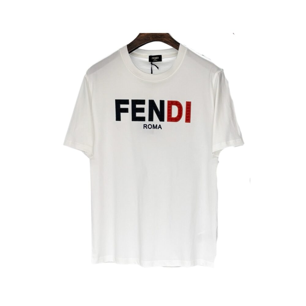 T-shirt con Logo Nero/Rosso