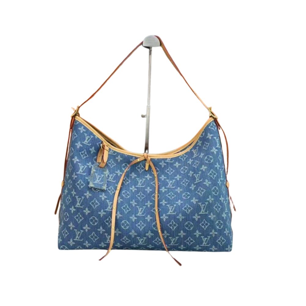 CarryAll MM in denim con monogramma blu