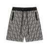Pantaloncini bianchi/neri con motivo FF
